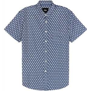 NEW RAILS men's fairfax button down shirt in geo diamond white blue
